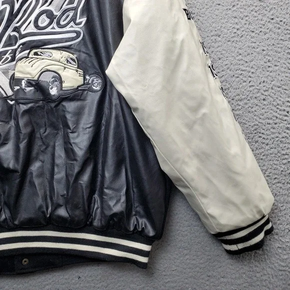 Steve & Barry's Bomber Varsity Jacket Men XL Multicolor Athletic Fit Snap Button - Picture 14 of 15